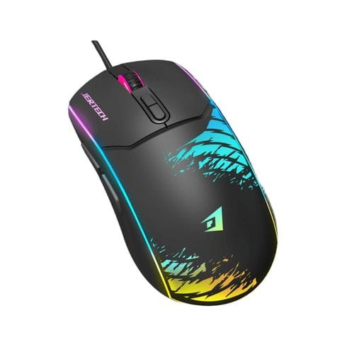 Jertech Shooter XP14 Wired Gaming Mouse | 1200-3600 DPI | 7 Buttons | Up to 1000Hz Polling | RGB Backlight | 1.5m Cable | Black