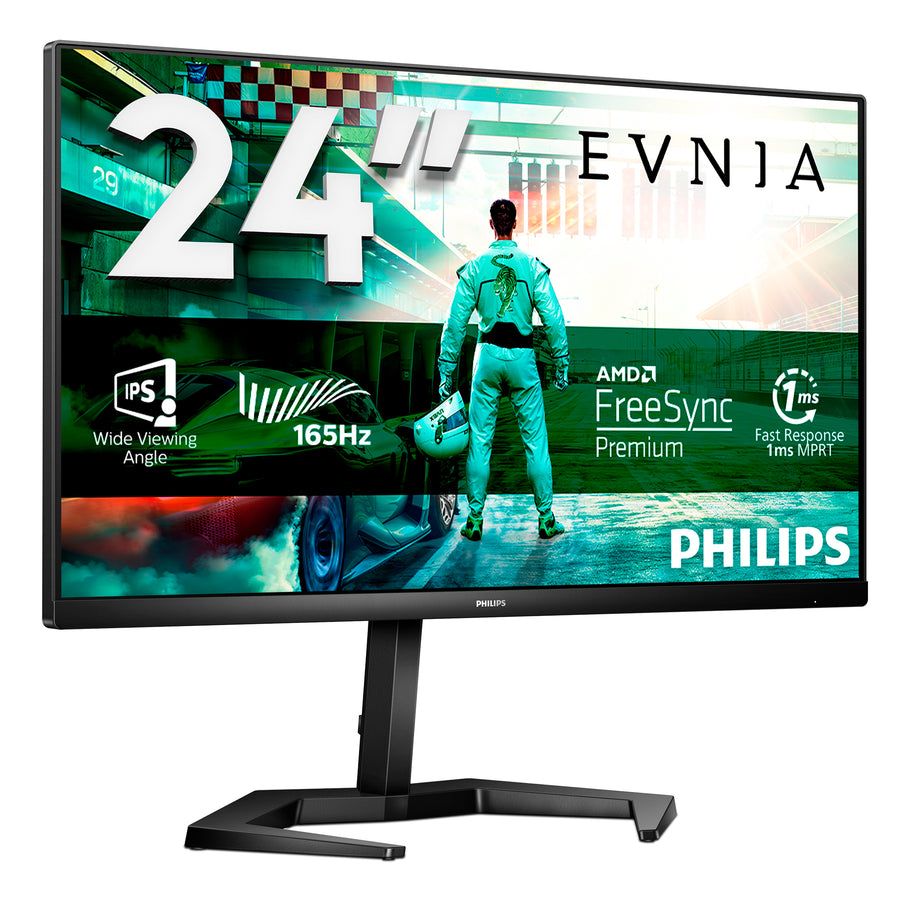 Philips Evnia 24M1N3200ZS | 24" Gaming Monitor | Full HD 1920x1080 | 165Hz | 1ms MPRT | IPS | FreeSync Premium + G-Sync Compatible | HDMI + DisplayPort | Black