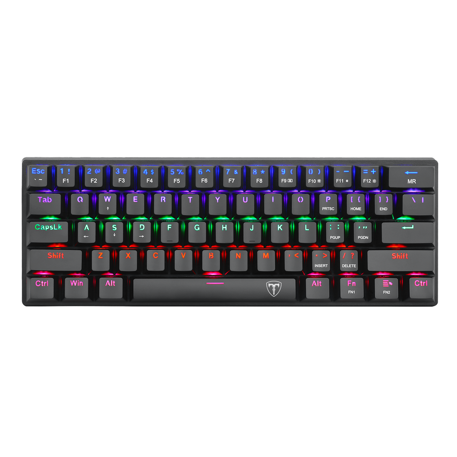 T-Dagger Arena T-TGK321 60% Wired Mechanical Gaming Keyboard | 61 Keys · Full-Key Rollover | Red Switches · 50M Keystrok