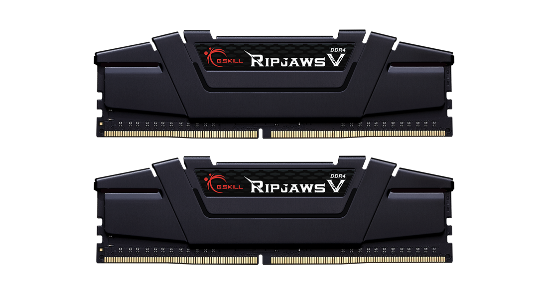 G.Skill Ripjaws V 16GB (2×8GB) DDR4-3600 CL18 | F4-3600C18D-16GVK | Dual-Channel Desktop Memory Kit | CL18-22-22-42 @ 1.35V | Intel XMP 2.0 One-Click Overclock | Aluminium Heat Spreader | 42mm Module Height | Unbuffered Non-ECC 288-Pin DIMM
