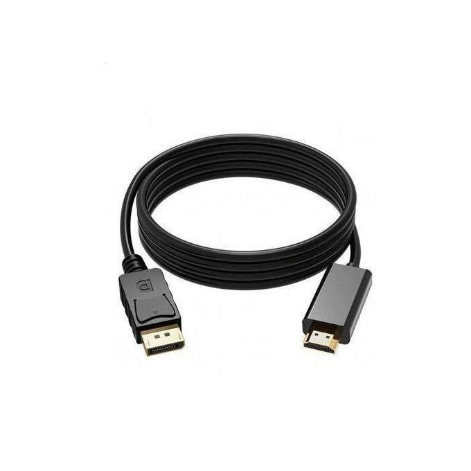 Point DisplayPort to HDMI Cable | 1.8 m | DisplayPort Male to HDMI Male | Video + Audio in One Lead | Copper Conductors 