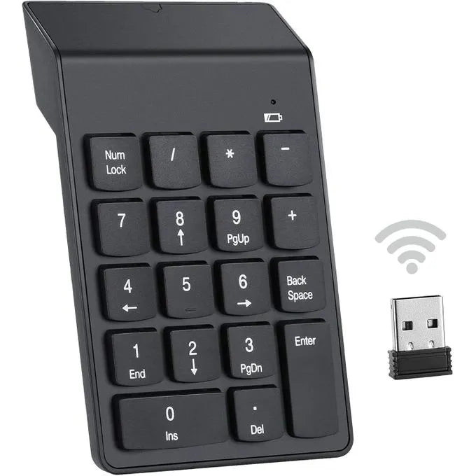 Point PT-220 Ultra-Slim Wireless Mini Numeric Keypad | Wireless connection | Num Lock | Portable slim numpad for laptops