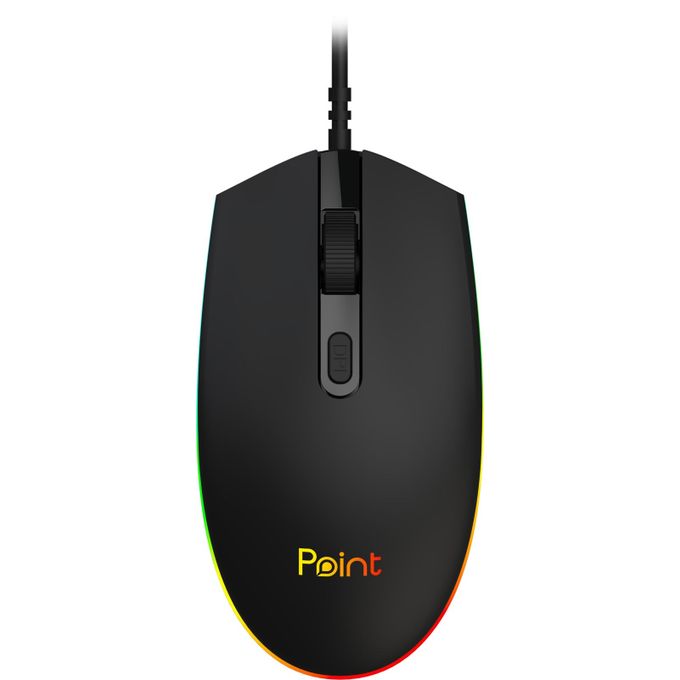 Point PT-36 Gaming Mouse | 4D · LED Lighting | Wired USB | Ambidextrous | Black