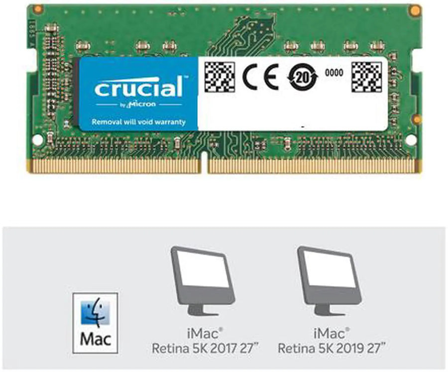 Crucial 32GB Kit (2x16GB) DDR4-3200 SODIMM Laptop Memory CT2K16G4SFRA32A | PC4-25600 | CL22 | 1.2V | 260-Pin Non-ECC Unbuffered | Dual-Channel Matched Pair | Notebook RAM Upgrade | Intel + AMD | Plug & Play