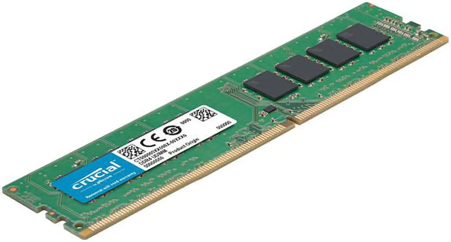 Crucial DDR4 64GB Kit (2x32GB) Green | 3200MHz CL22 | JEDEC Standard | 1.2V Low Voltage | Dual Rank 2Rx8 | 288-Pin UDIMM | Universal Compatibility | Auto-Downclock to 2933/2666MHz | Massive Capacity Workstation Memory