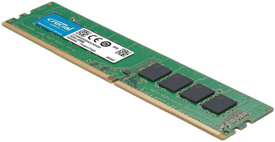 Crucial DDR4 64GB Kit (2x32GB) Green | 3200MHz CL22 | JEDEC Standard | 1.2V Low Voltage | Dual Rank 2Rx8 | 288-Pin UDIMM | Universal Compatibility | Auto-Downclock to 2933/2666MHz | Massive Capacity Workstation Memory