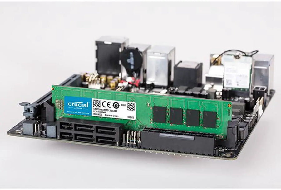 Crucial DDR4 64GB Kit (2x32GB) Green | 3200MHz CL22 | JEDEC Standard | 1.2V Low Voltage | Dual Rank 2Rx8 | 288-Pin UDIMM | Universal Compatibility | Auto-Downclock to 2933/2666MHz | Massive Capacity Workstation Memory