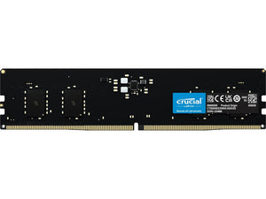 Crucial CT8G56C46U5 8GB DDR5-5600 Desktop Memory | DDR5 · 8GB (1 x 8GB) | 5600MT/s · PC5-44800 | CL46 · 46-45-45 · 1.1V | 288-Pin UDIMM · Unbuffered Non-ECC | Black