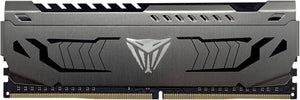 Patriot Viper Steel DDR4 8GB Single Stick (1x8GB) Gunmetal Grey | 3000MHz CL16-18-18 | Intel XMP 2.0 | 1.35V | Custom Aluminum Heat Shield | Diamond-Cut Viper Logo | Hand-Tested | Genuine Single Module | Intel + AMD Ryzen Compatible