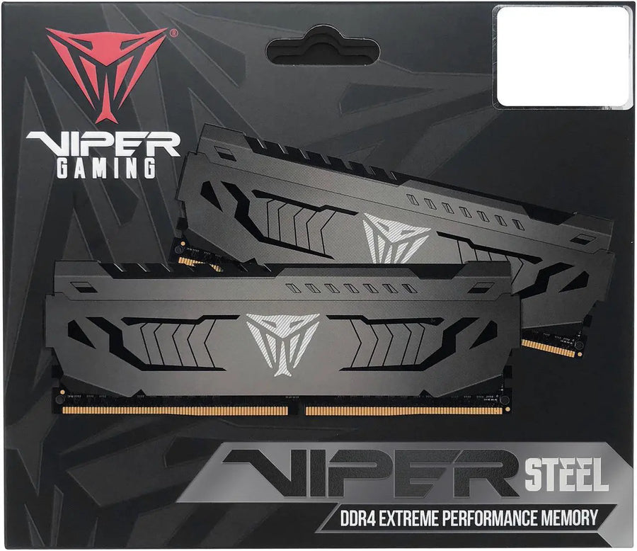 Patriot Viper Steel DDR4 8GB Single Stick (1x8GB) Gunmetal Grey | 3000MHz CL16-18-18 | Intel XMP 2.0 | 1.35V | Custom Aluminum Heat Shield | Diamond-Cut Viper Logo | Hand-Tested | Genuine Single Module | Intel + AMD Ryzen Compatible