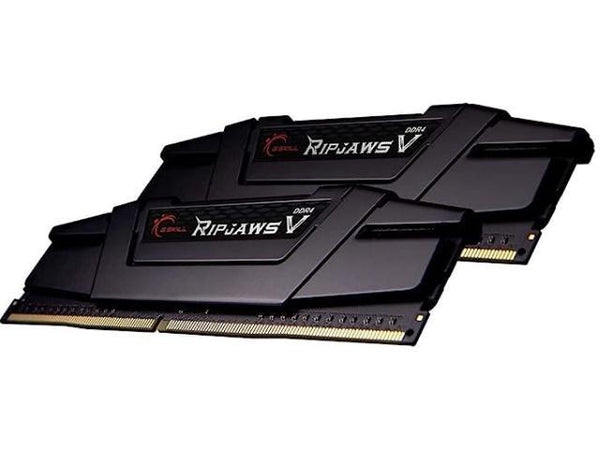 G.Skill Ripjaws V 32GB (2×16GB) DDR4-3600 CL18 | F4-3600C18D-32GVK | Dual-Channel Desktop Memory Kit | CL18-22-22-42 @ 1.35V | Intel XMP 2.0 One-Click Overclock | Aluminium Heat Spreader | 42mm Module Height | Unbuffered Non-ECC 288-Pin DIMM