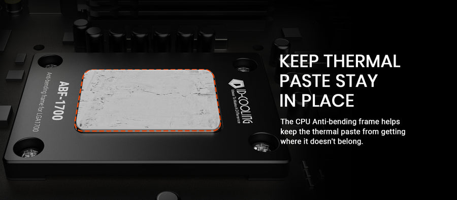 ID-COOLING ABF-1700 Anti-Bending Frame | Intel LGA1700 CPU Contact Frame | Aluminium | 71.7 × 51 × 5.6 mm | Screwdriver 