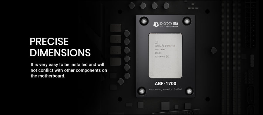 ID-COOLING ABF-1700 Anti-Bending Frame | Intel LGA1700 CPU Contact Frame | Aluminium | 71.7 × 51 × 5.6 mm | Screwdriver 