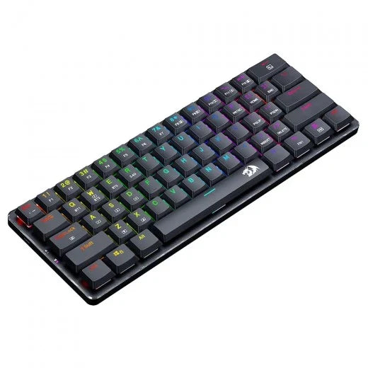 Redragon K615P-KBS Elise Pro 60% Low-Profile Wireless Mechanical Keyboard | 61 Keys | Hot-Swappable Blue Switches | RGB 