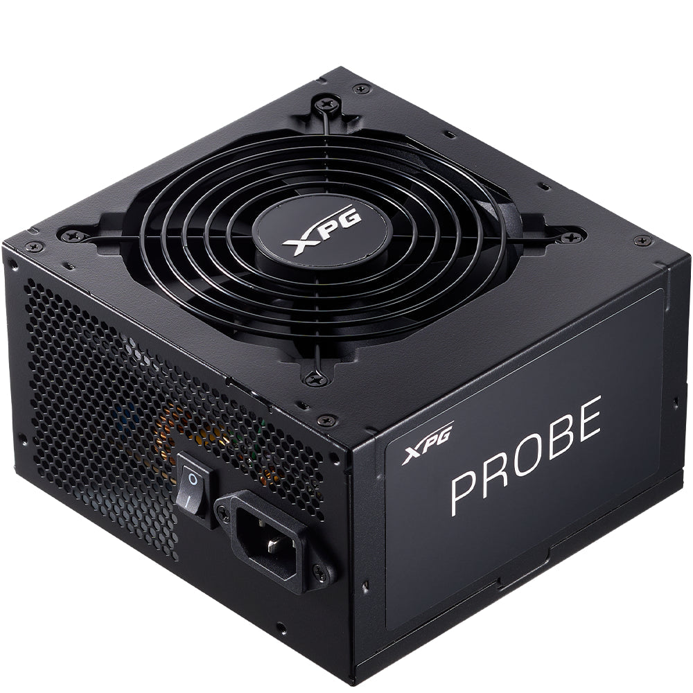 XPG PROBE 600W ATX Power Supply | 80 PLUS Bronze · up to 87% Efficiency at 50% Load | ATX 2.52 · Single +12V 46A | 120mm Sleeve-Bearing Fan | 6 Protections · 3-Year Warranty | Black