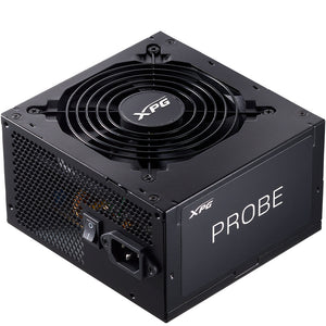 XPG PROBE 600W ATX Power Supply | 80 PLUS Bronze · up to 87% Efficiency at 50% Load | ATX 2.52 · Single +12V 46A | 120mm Sleeve-Bearing Fan | 6 Protections · 3-Year Warranty | Black