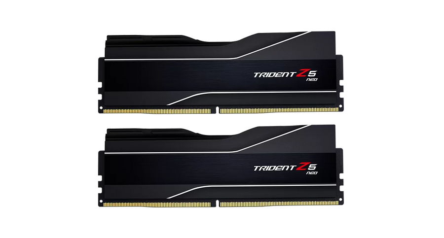G.Skill Trident Z5 Neo DDR5 32GB Kit (2x16GB) Black | 6000MHz CL30-38-38-96 | AMD EXPO + Intel XMP 3.0 | 1.35V | Brushed Aluminum Heat Spreader | Hand-Screened DRAM ICs | Non-RGB Premium Build | Complete 2x16GB Kit