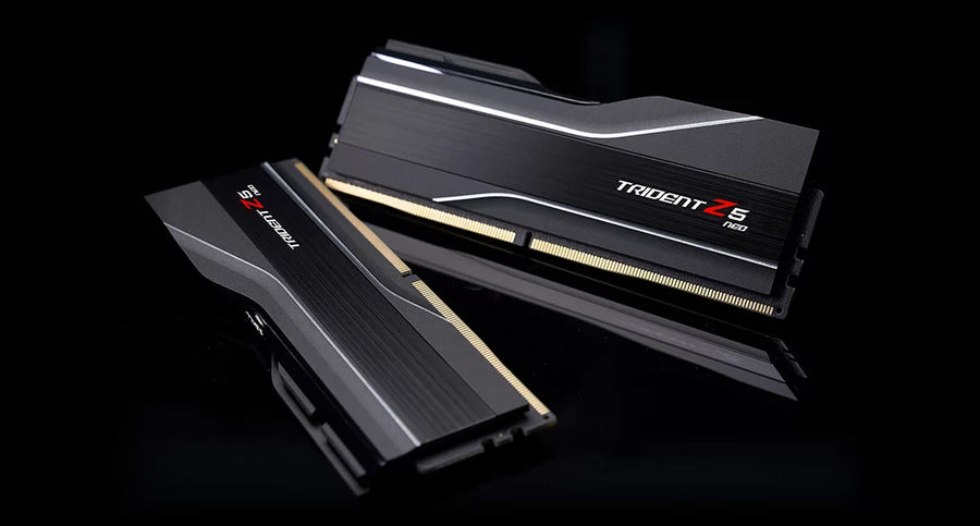 G.Skill Trident Z5 Neo DDR5 32GB Kit (2x16GB) Black | 6000MHz CL30-38-38-96 | AMD EXPO + Intel XMP 3.0 | 1.35V | Brushed Aluminum Heat Spreader | Hand-Screened DRAM ICs | Non-RGB Premium Build | Complete 2x16GB Kit