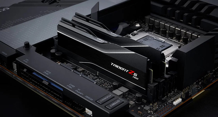 G.Skill Trident Z5 Neo DDR5 32GB Kit (2x16GB) Black | 6000MHz CL30-38-38-96 | AMD EXPO + Intel XMP 3.0 | 1.35V | Brushed Aluminum Heat Spreader | Hand-Screened DRAM ICs | Non-RGB Premium Build | Complete 2x16GB Kit