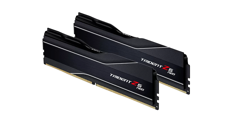 G.Skill Trident Z5 Neo DDR5 32GB Kit (2x16GB) Black | 6000MHz CL30-38-38-96 | AMD EXPO + Intel XMP 3.0 | 1.35V | Brushed Aluminum Heat Spreader | Hand-Screened DRAM ICs | Non-RGB Premium Build |Complete 2x16GB Kit