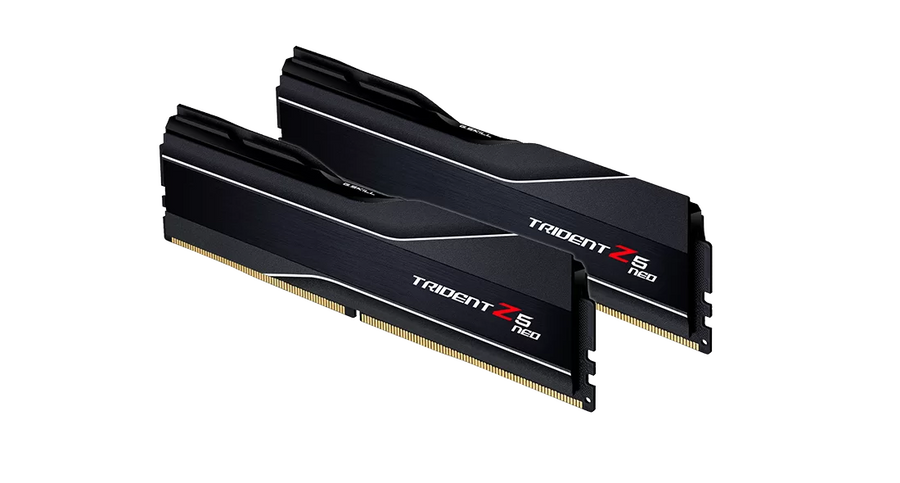 G.Skill Trident Z5 Neo DDR5 32GB Kit (2x16GB) Black | 6000MHz CL30-38-38-96 | AMD EXPO + Intel XMP 3.0 | 1.35V | Brushed Aluminum Heat Spreader | Hand-Screened DRAM ICs | Non-RGB Premium Build | Complete 2x16GB Kit