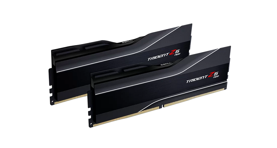 G.Skill Trident Z5 Neo DDR5 32GB Kit (2x16GB) Black | 6000MHz CL30-38-38-96 | AMD EXPO + Intel XMP 3.0 | 1.35V | Brushed Aluminum Heat Spreader | Hand-Screened DRAM ICs | Non-RGB Premium Build | Complete 2x16GB Kit