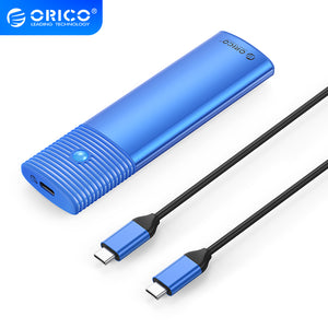 ORICO PWM2-G2 M.2 NVMe SSD Enclosure | USB 3.2 Gen 2 Type-C · 10 Gbps | 2230/2242/2260/2280 · Up to 8TB | Aluminium Alloy + ABS · Tool-Free | Black