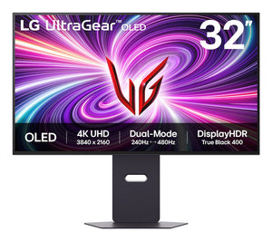 LG Electronics OLED 32GS95UV-W.AEU UltraGear 32-Inch Monitor | 4K UHD 3840x2160 | 0.03ms GTG | OLED Panel | HDR10 | G-Sync Compatible
