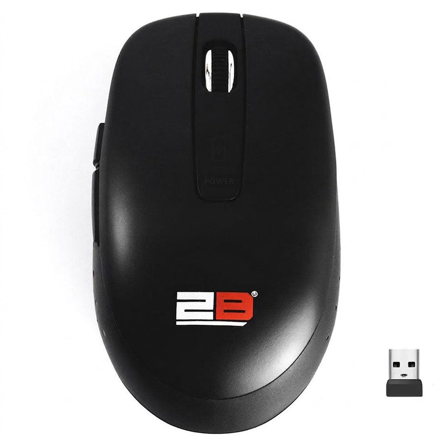 2B MO866 Wireless Optical Mouse | 2.4GHz Wireless · USB Receiver | 1200 DPI | 5 Buttons · Rechargeable Battery | 10m Ran