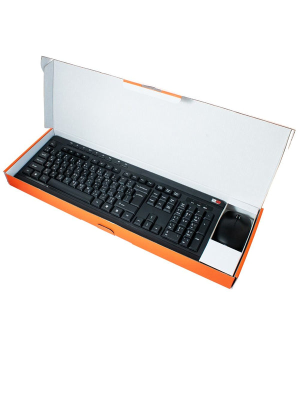 2B KB443 Wireless Keyboard and Mouse Combo | 2.4GHz Wireless · USB Receiver | Slim Multimedia 104-Key · English & Arabic