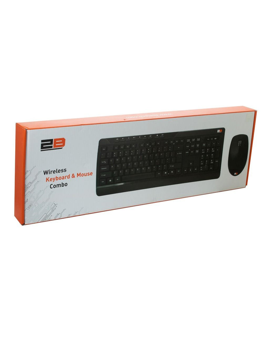 2B KB443 Wireless Keyboard and Mouse Combo | 2.4GHz Wireless · USB Receiver | Slim Multimedia 104-Key · English & Arabic