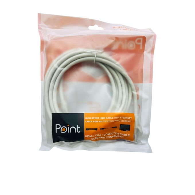 Point Cat6 Network Cable 5 m | Cat 6 UTP · Unshielded | RJ45 to RJ45 | 10/100/1000 Mbps Gigabit Ethernet | PVC Jacket | White