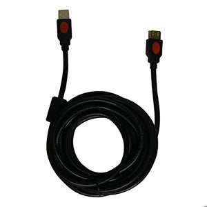 2B DC005 USB 2.0 Extension Cable | USB-A Male to USB-A Female | 5 m | 480 Mbps | Gold-Plated Connectors | Round Cable | Black