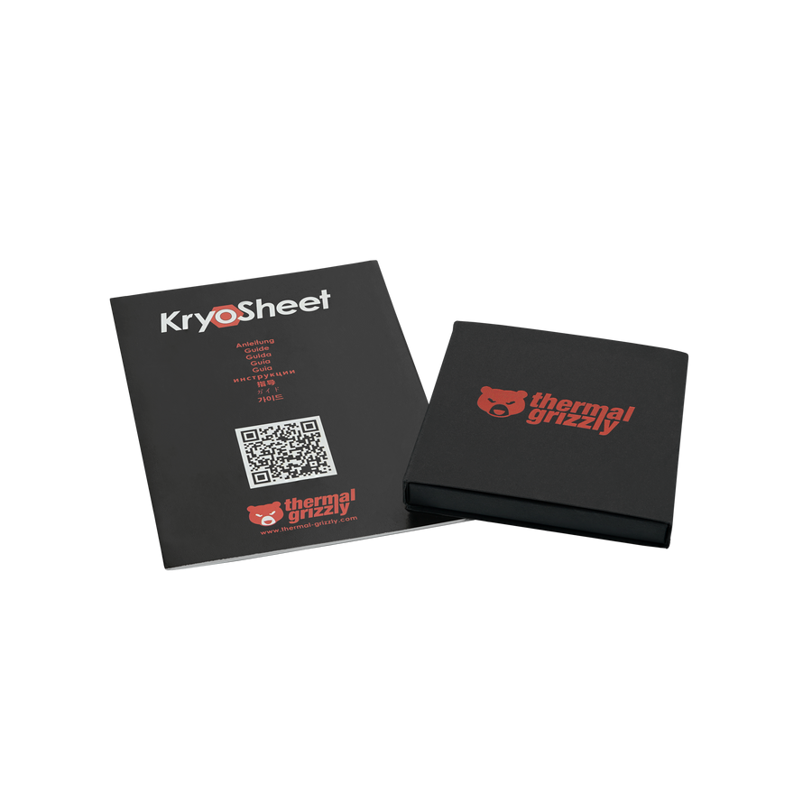 Thermal Grizzly KryoSheet TG-KS-38-38 Graphene Thermal Pad | 38 x 38 mm · 0.2 mm thick | Graphene · No drying out | -250