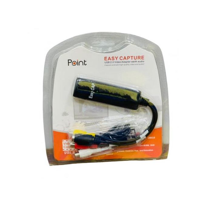 Point Easy Cap Video Capture Adapter | USB 2.0 · Bus Powered | 1080p Capture | Audio Out | Bundled Ulead Video Studio So