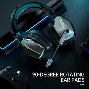 Tatybo XW2 Gaming Headset | 50mm Neodymium Drivers | Virtual 7.1 Surround | ENC Noise-Cancelling Mic | USB Wired
