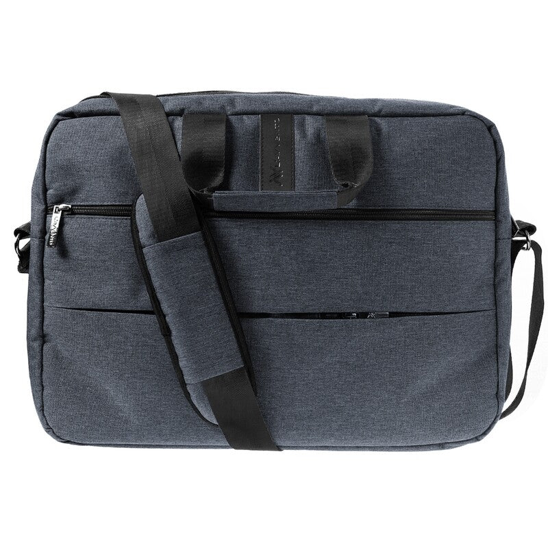 L'AVVENTO BG63A Office Laptop Shoulder Bag | Fits laptops up to 15.6″ | Padded laptop compartment · Organiser pockets | Padded adjustable shoulder strap | Grey