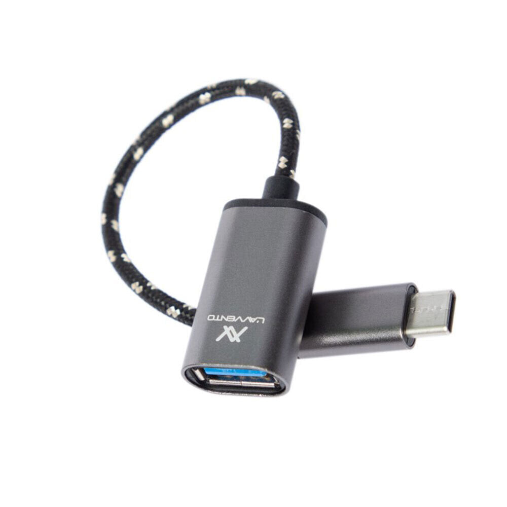 L'avvento DC136 USB OTG Adapter Cable | USB Type-C Male to USB-A Female | 20 cm | Black