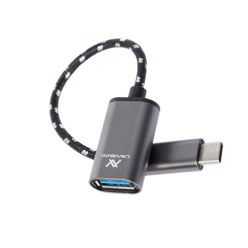 L'avvento DC136 USB OTG Adapter Cable | USB Type-C Male to USB-A Female | 20 cm | Black