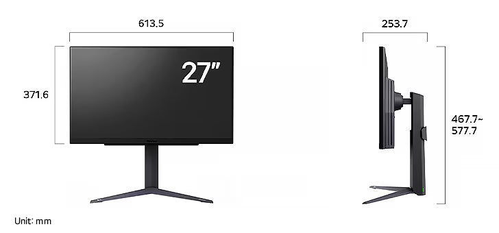 LG UltraGear 27GS85Q-B | 27" QHD Nano IPS Gaming Monitor | 180Hz (OC 200Hz) | 1ms | HDR400