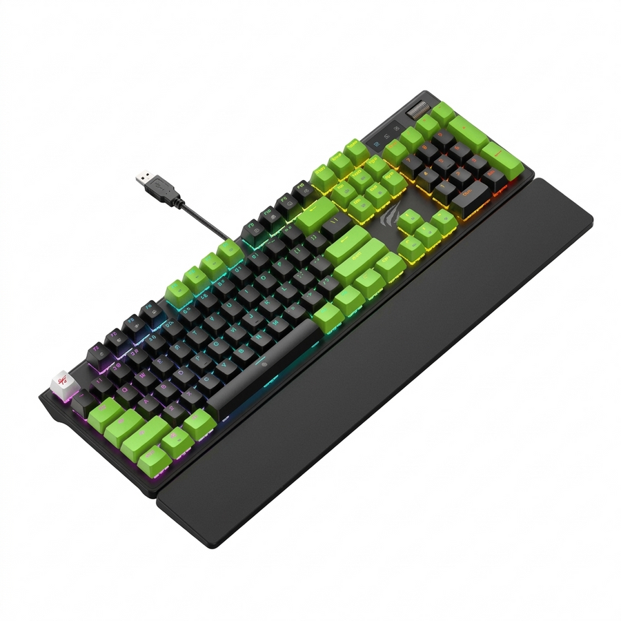 Havit Gamenote KB926L Wired RGB Mechanical Gaming Keyboard | 104 Keys | Jiuzi Blue Switches | 50M-Keystroke Life | All-K