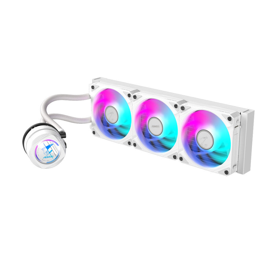Gigabyte AORUS WATERFORCE II 360 ICE ARGB 360mm AIO Liquid CPU Cooler | 3× 120mm ARGB EZ-Chain · 800-2300 RPM · 64.95 CF