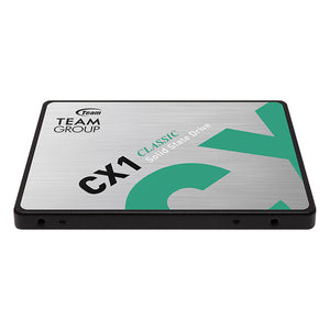 TEAMGROUP CX1 240GB Internal SSD | SATA III 6Gb/s · 2.5-inch | Up to 520MB/s Read · 430MB/s Write | >80TBW · MTBF 1,000,000 Hours | 3-Year Limited Warranty