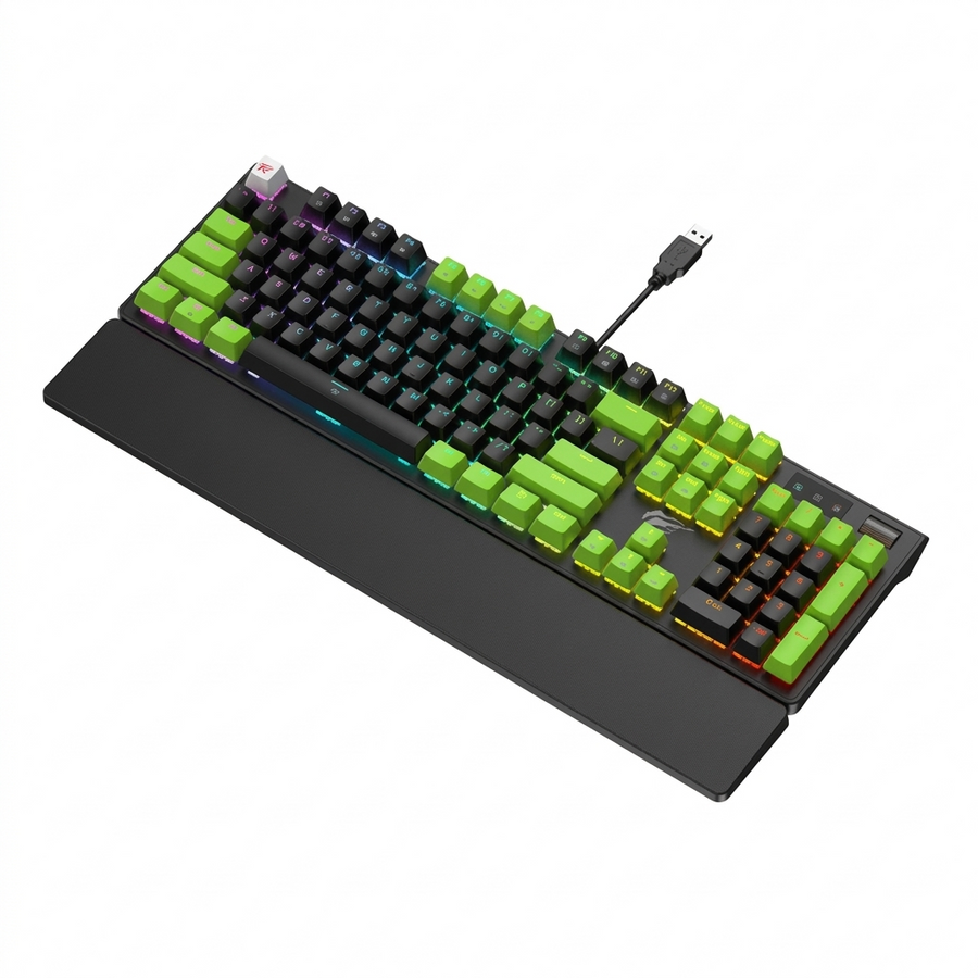 Havit Gamenote KB926L Wired RGB Mechanical Gaming Keyboard | 104 Keys | Jiuzi Blue Switches | 50M-Keystroke Life | All-K