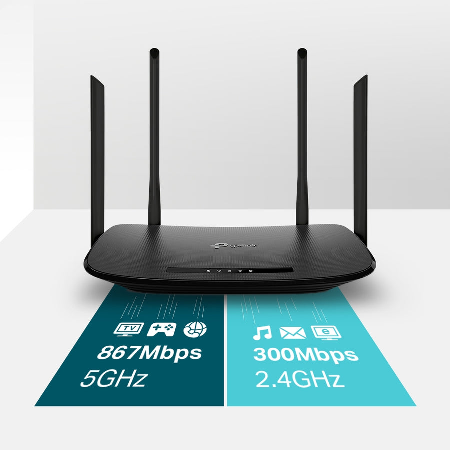 TP-Link Archer VR300 AC1200 Wireless VDSL/ADSL Modem Router | 867Mbps 5GHz + 300Mbps 2.4GHz | VDSL2 up to 100Mbps | 4 × 