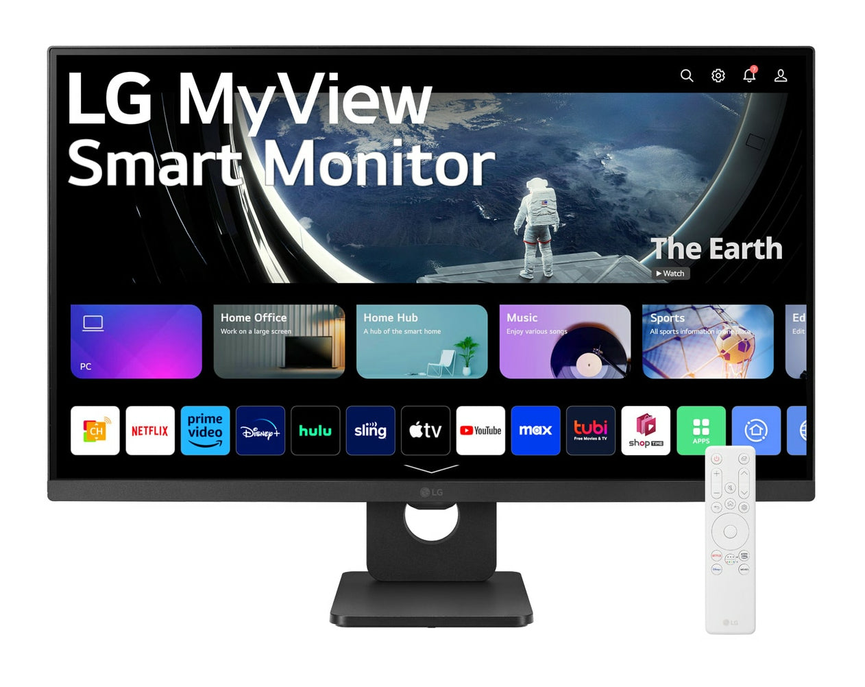 LG MyView 27SR50F-B 27-Inch Smart Monitor | Full HD 1920x1080 | IPS Panel