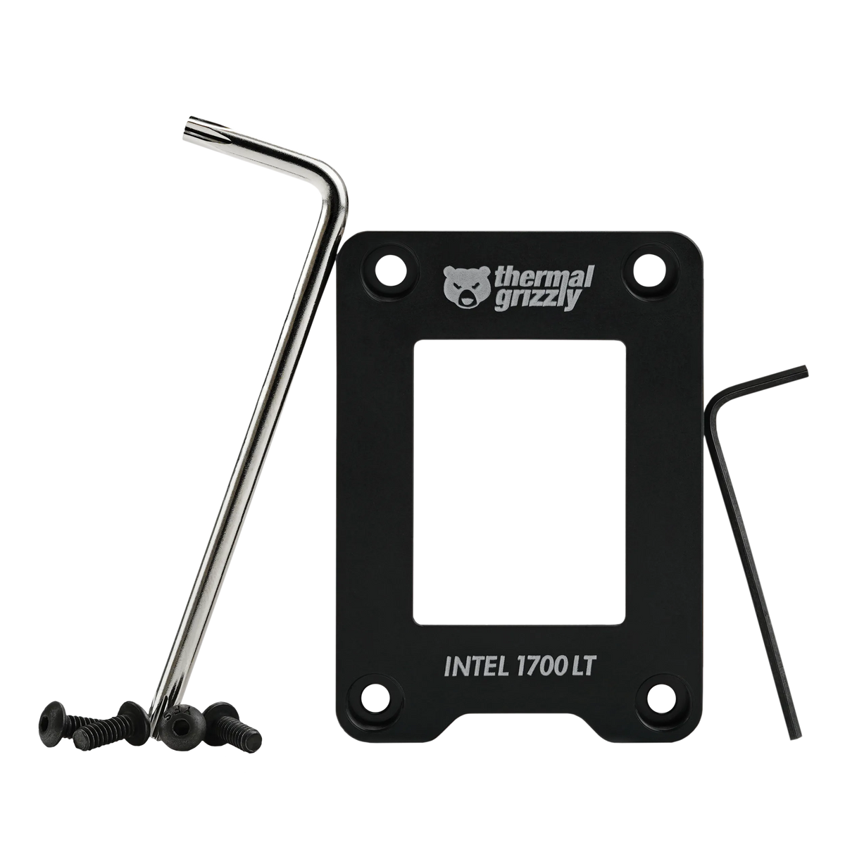 Thermal Grizzly CPU Contact Frame Intel 1700 LT | LGA1700 · 12th · 13th · 14th Gen | 15% Glass-Fibre Reinforced ABS | 71 × 51 × 6 mm · 8 g | Black
