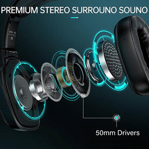 Tatybo XW2 Gaming Headset | 50mm Neodymium Drivers | Virtual 7.1 Surround | ENC Noise-Cancelling Mic | USB Wired
