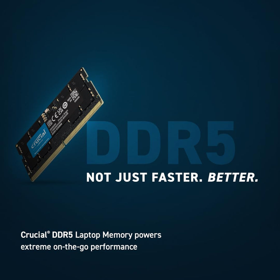 Crucial Basics CB16GS4800 16GB DDR5 Laptop Memory | DDR5-4800 MT/s · PC5-38400 | CL40 · 40-39-39 · 1.1V | 262-Pin SO-DIM