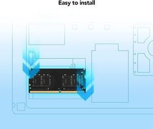 Lexar 8GB DDR4-3200 SODIMM Laptop Memory PC4-25600 / PC4-3200AA No Box | CL22 | 1.2V | 260-Pin Non-ECC Unbuffered | Single-Rank | Notebook RAM Upgrade | Intel + AMD | Plug & Play